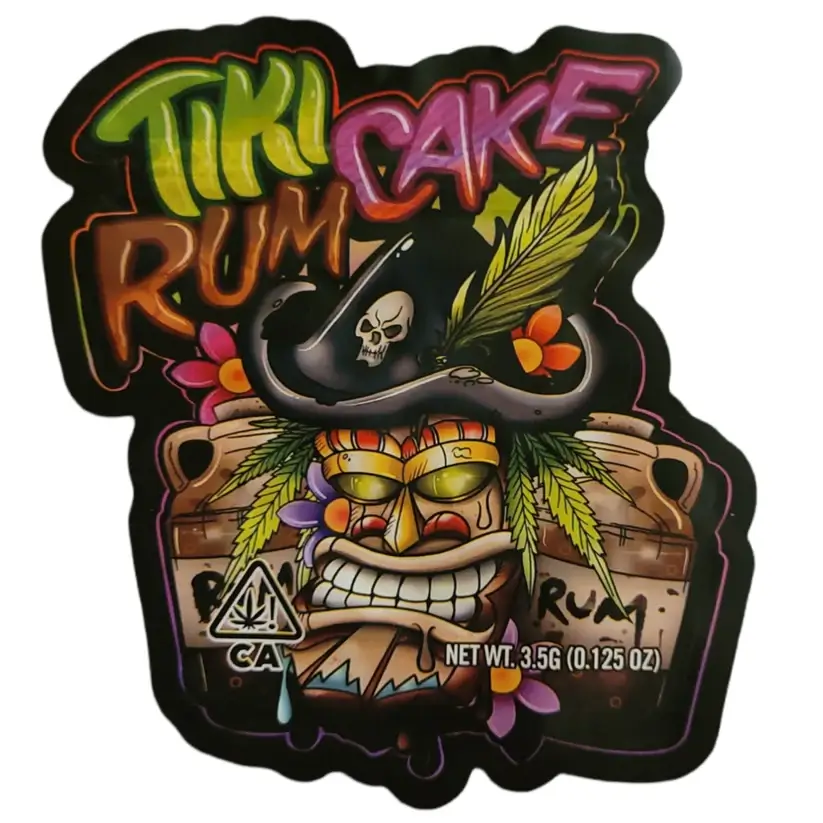 Tiki Rum Cake 3.5G Mylar Bags