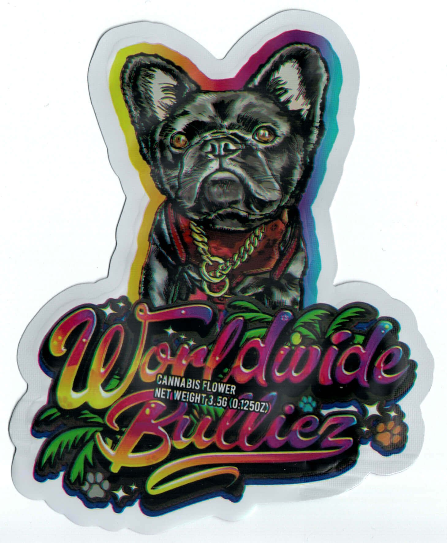 Worldwide-Bulliez-Shaped-3.5G. Mylar Bags